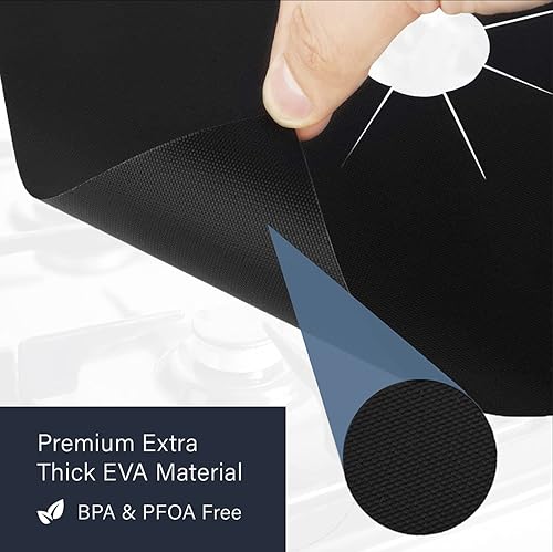 Miniatura 6 de Linda's Essentials - Fundas para quemadores de estufa de gas (paquete de 10) – Fundas de estufa extra gruesas antiadherentes reutilizables,