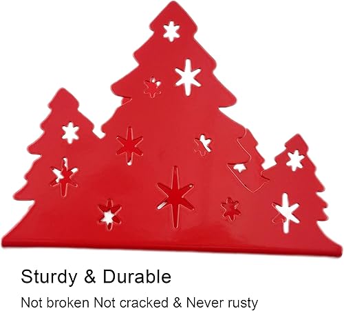 Miniatura 9 de Lysenn Servilletero navideño para mesas, dispensador de pañuelos para encimera de cocina, acero inoxidable resistente mejorado, almacenamiento y