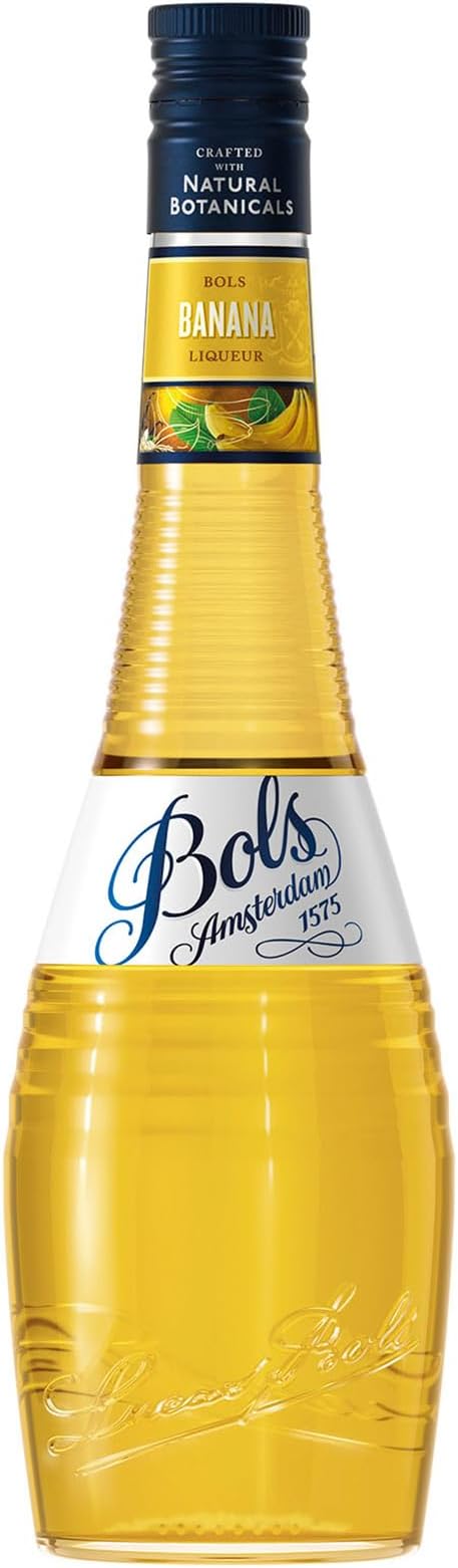 Bols Creme de Bananes Liqueur, 50cl - 17 Percent ABV Banana Flavoured Spirit Crafted with All Natural Botanicals - Artisanal Liqueurs for Cocktails