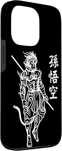 Vista 24 de iPhone 12 mini Sun Wukong Monkey King Caracteres chinos Cartas caso