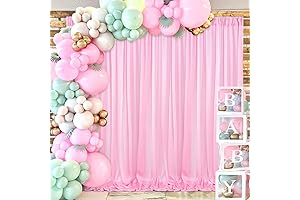 10x10FT Pink Backdrop Curtain