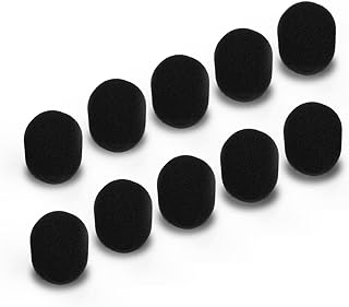Cubilux Schaumstoff Windschutz für Lavalier Mikrofon, 10 Stück 10 mm, Pop Filter für Mini Clip On Lav Mic