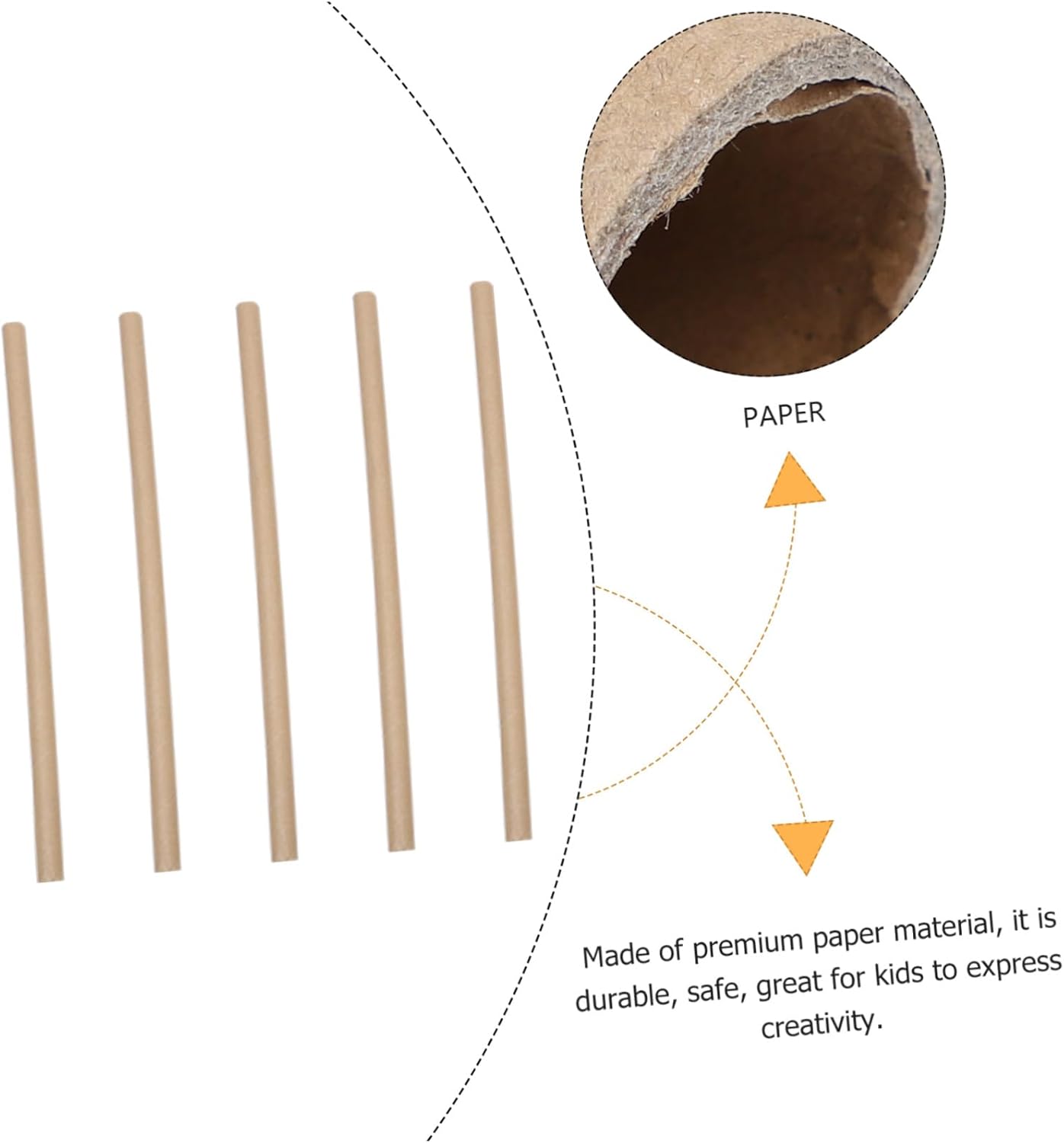 Veemoon 5pcs Round Cardboard Paper Tubes for DIY Crafts Storage Poster Rolls for School Projects and Fishing Rod Packaging