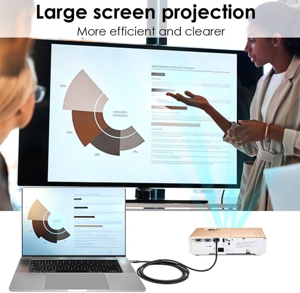 USB 3.1 Type C USB-C Source to VGA RGB 1080P Displays Male Monitor Cable for Laptop 1.8m