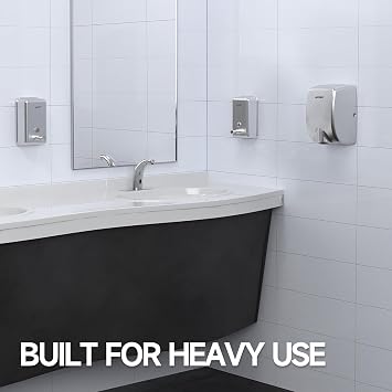 anydry 1100ml Commercial-Grade Manual Soap Dispenser, Durable Stainless Steel Finish, Wall-Mounted for Bathroom & Kitchen (Brushed)