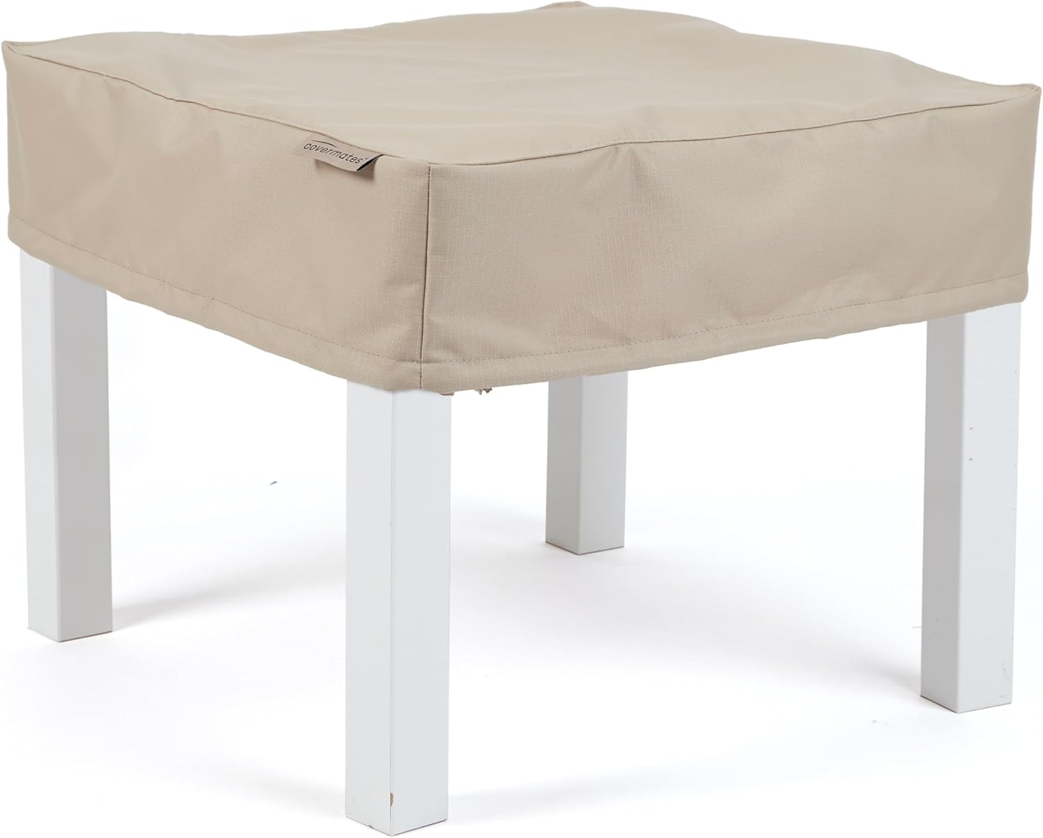 Covermates Ultima Outdoor Square Dining Table Top Cover – All-Weather Water & Rip-Resistant Rip-Resistant Polyester, Mesh Vent, Drawcord & Buckle Straps, Square 24W x 24D x 6H, Ripstop Tan