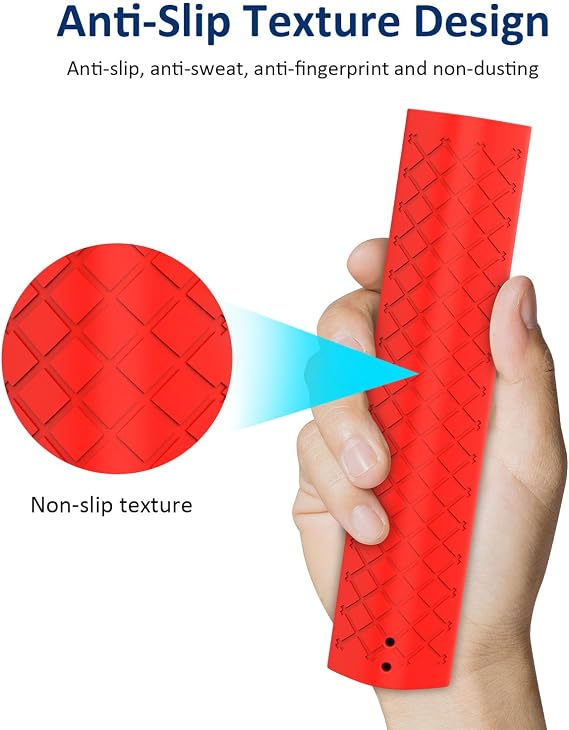 NVIDIA Shield TV Pro/4K HDR用リモートケース - フルボディシリコン保護カバー 耐衝撃 防塵 洗濯可能 滑り止め リモコンスリーブ レッド