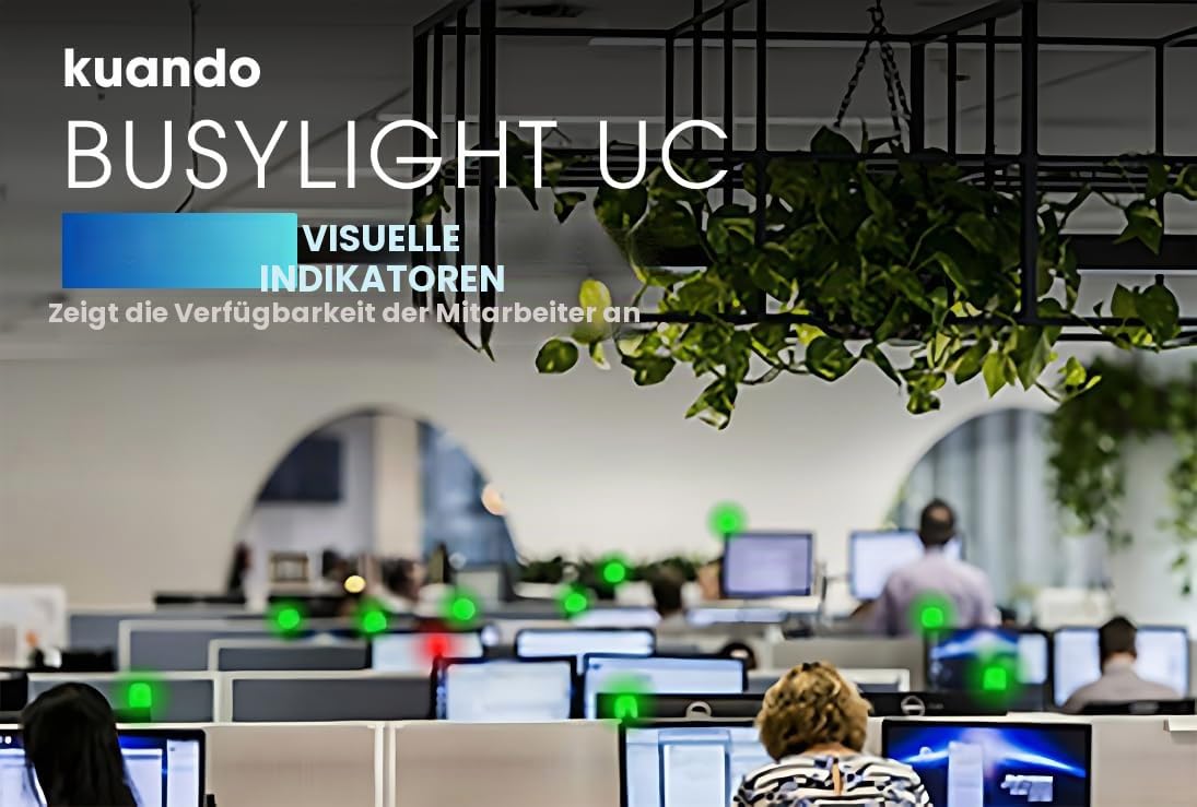 Busylight UC Omega USB Statusanzeige – LED Signallicht für Büro & Homeoffice – Verfügbarkeitsanzeige für Anrufe, Meetings und Fokus – Funktioniert mit Microsoft Teams, Zoom, Webex