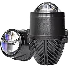 1pc Car LED Headlight Assembly For Bi-Lens Projector High Low Beam Integrated Laser For Universal Fit High Brightness Lightweight