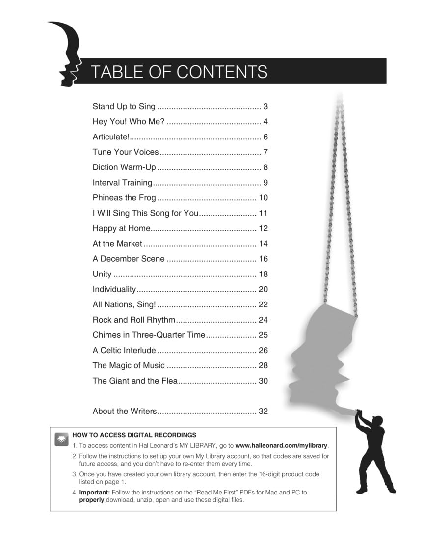 Choir builders for growing voices +cd: 18 Vocal Exercises for Warm-Up and Workout