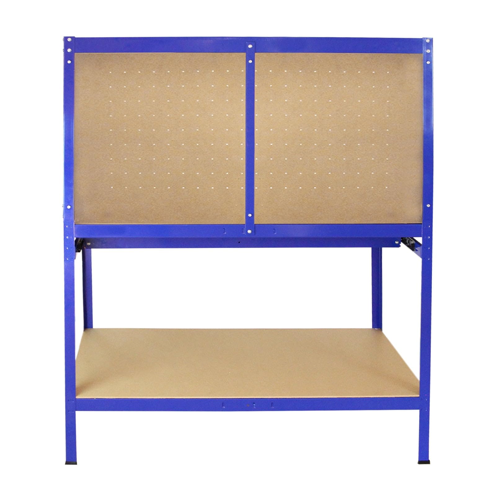 Monster Shop - Banco de trabajo con tablero de clavijas y cajón, almacenamiento de herramientas resistente, caja de herramientas, encimera, garaje, estantería de metal, estante de estación, bricolaje