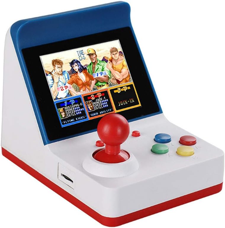 Basde Handheld Game Console Kids Adults, Mini Arcade Game 3.0 Inch Console Classic Handheld Video Games with 2 Controller, Home Travel Portable Gaming System Childrens Tiny Toys Digital (Blue)