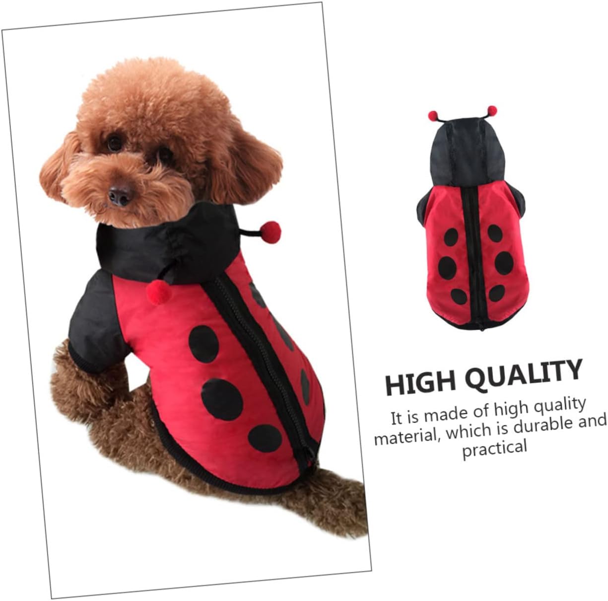 Ladybug Costume for Pet Clothing Cat Clothes Halloween Outfit Christmas Outfit for Dogs