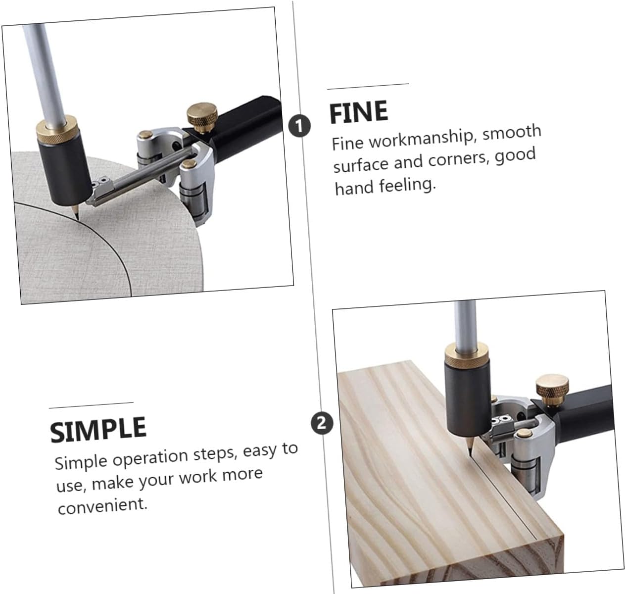 balacoo Diy Woodworking Tool Marking Gauge Parallel Ruler Accurate Simple Operation for Wood Carving