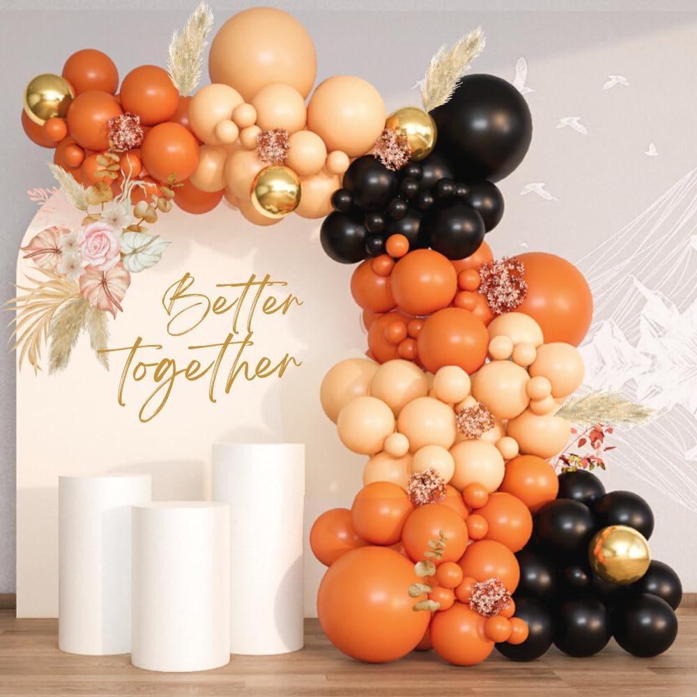 Kit De Arco De Globos Para Halloween – Calabaza, Sombrero De Bruja Y Tela Decorativa, Fácil De Montar