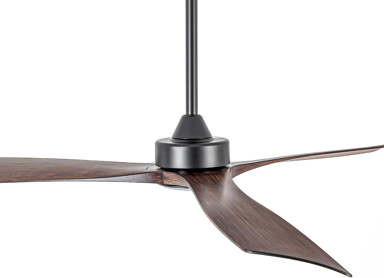 60 Inch Ceiling Fans with Lights and Remote, Modern Indoor Outdoor Black Large Ceiling Fan, Dimmable, Reversible Quiet Motor, 6-Speed, 3 Blade High CFM Ceiling Fan for Bedroom Office (Walnut)