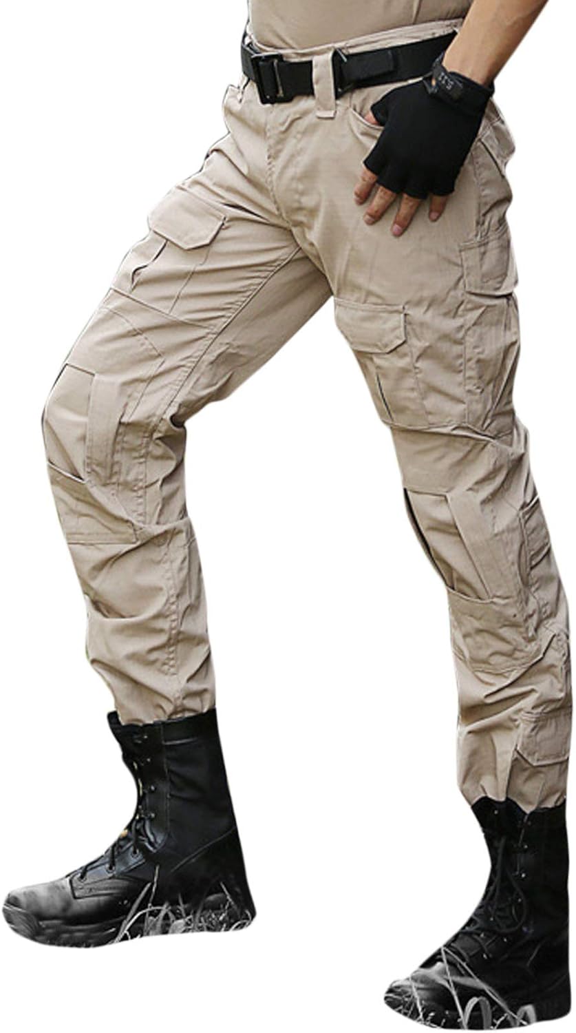 Flygo Mens Ripstop Tactical Pants Lightweight Operator EDC Assault Cargo Pants