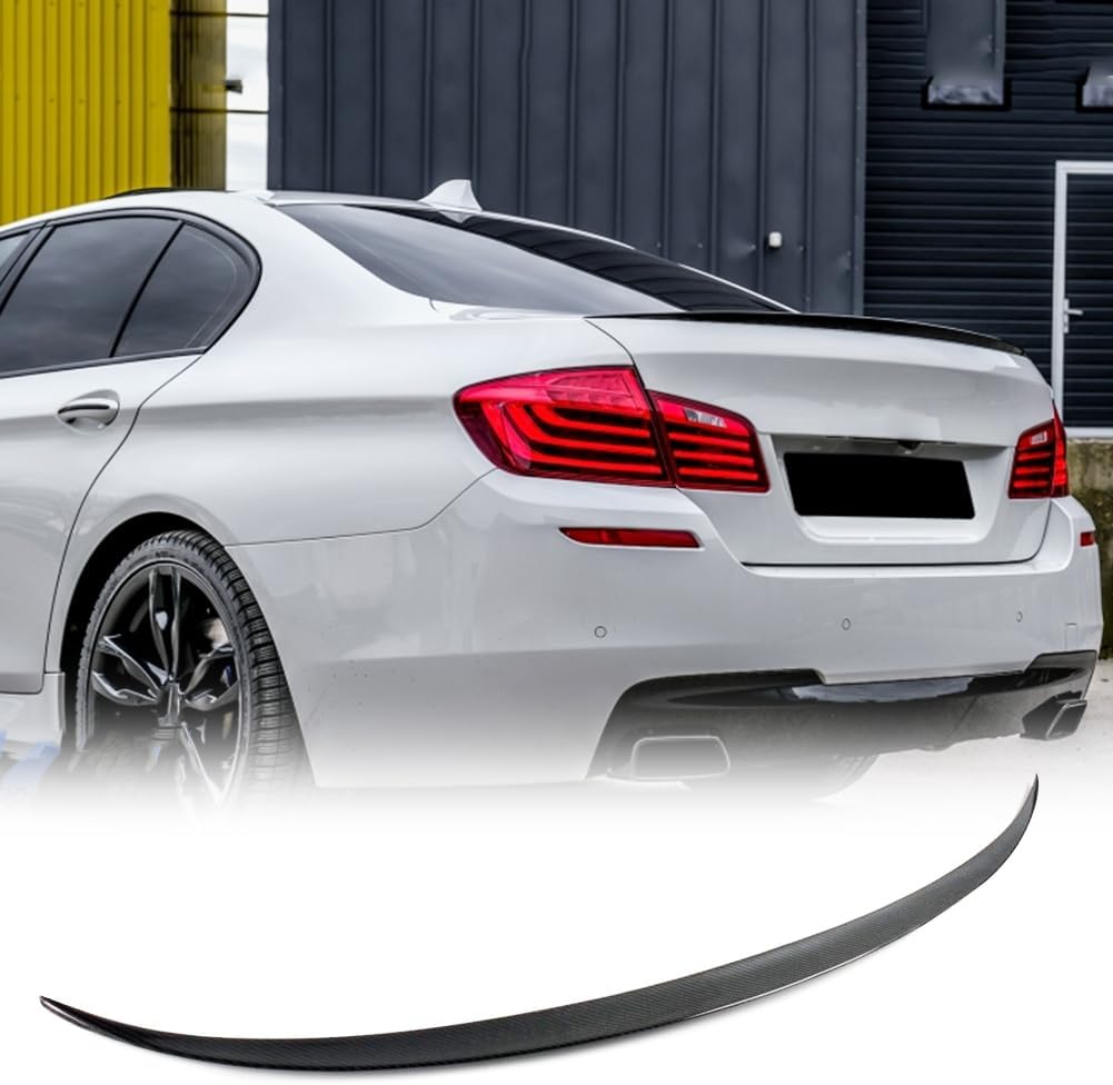 Carbon Fiber Rear Trunk Spoiler Fits for BMW 5 Series F10 520i 520d 535i 528i 550i M5 2011-2017 Rear Spoiler Deck Lip Boot Lid (Style 5)