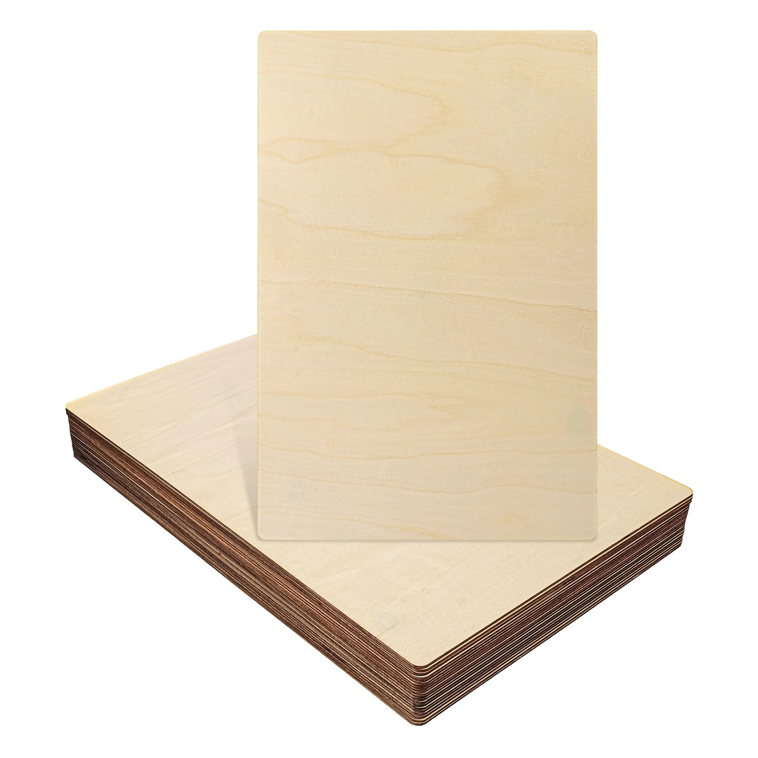 kukmakri 20 PCS Plywood Sheets - 1 x 12 x 18 Plywood Board Craft, Thin Basswood Sheets for Laser Cutting, Unfinished Wood Thin Sheets for DIY Art