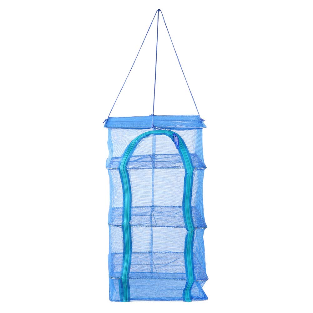 NDNCZDHC Fish Drying Net PE Herb Drying Rack Blue Vegetable Dryer Foldable Drying Rack Food Drying Rack Hanging Dish Drying Rack(13.8in)