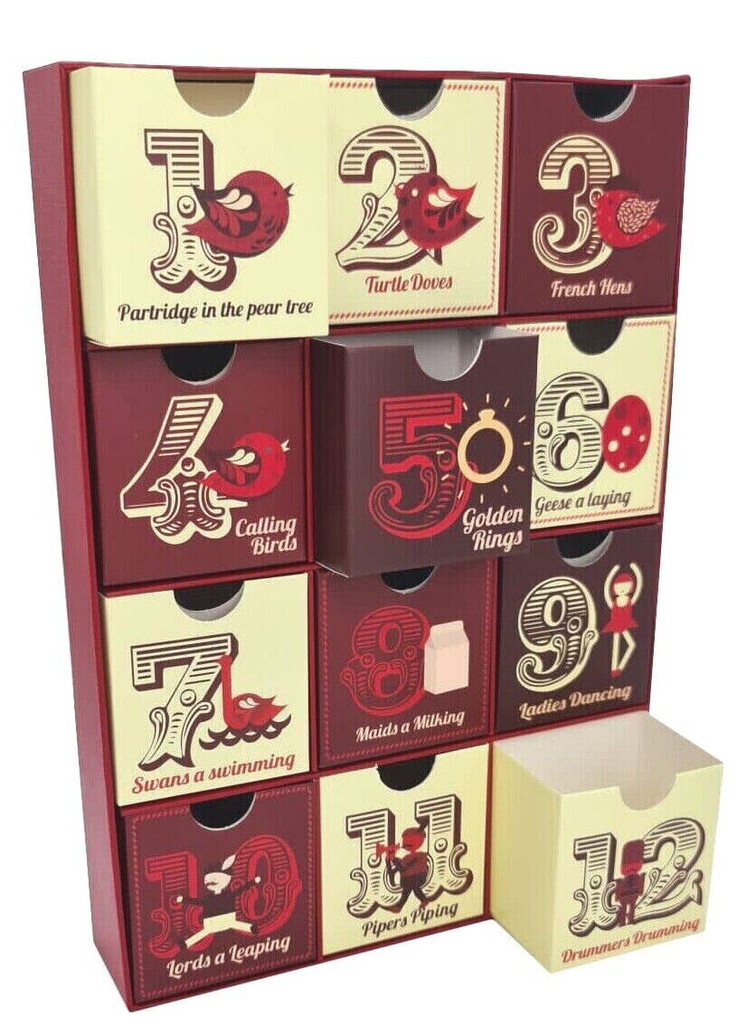 Christmas Advent Calendar for Kids Teenager and Family with Fill Your Own 1 to 12 Days Christmas Countdown Gift Boxes