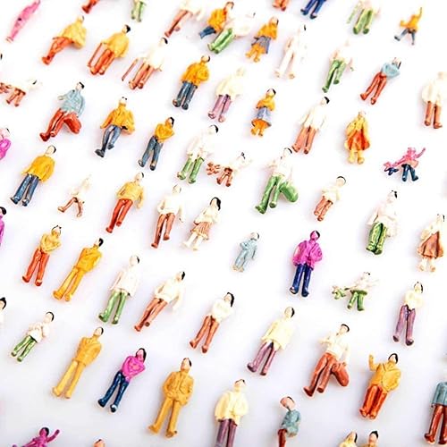 Miniatura 4 de NC Hsxxf - Juego de 200 modelos a escala 1100 HO, figuras pintadas a mano, figuras pintadas a mano, resina colorida, pintada mixta, sentada, postura