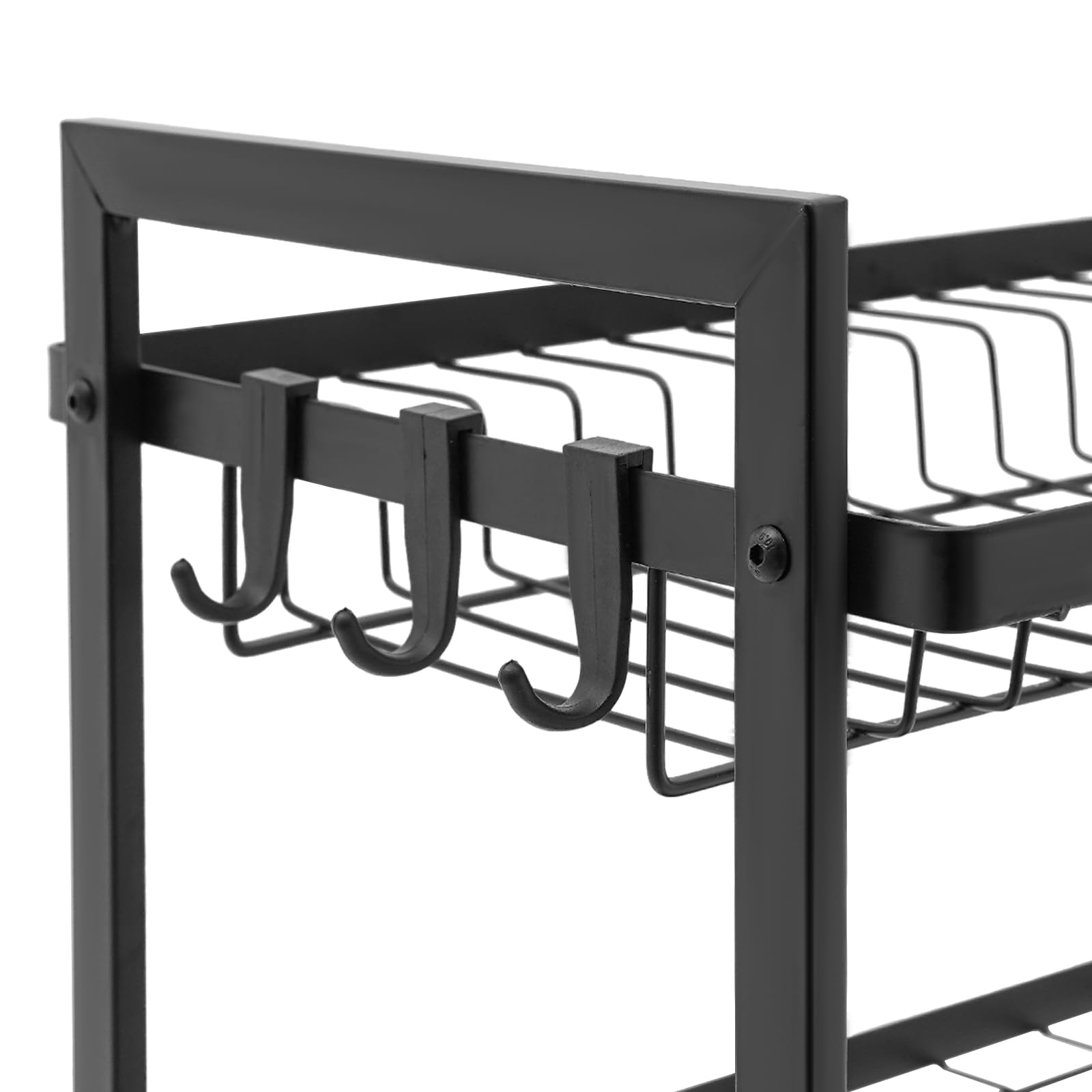 Scolapiatti, scolapiatti, scolapiatti, scolapiatti a 3 livelli, scolapiatti, scolapiatti, con porta utensili e scolapiatti, posate, dish Drainer, portabibite per cucina