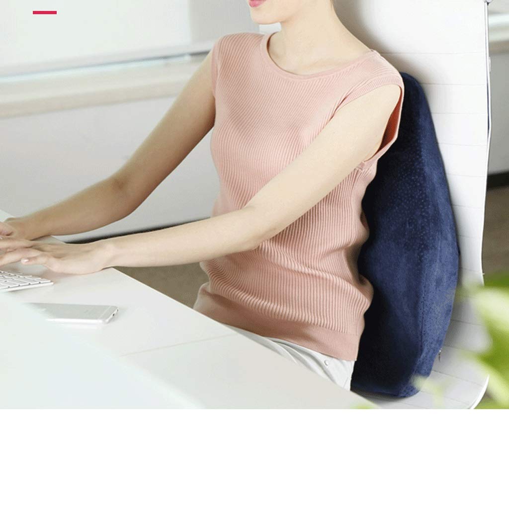 amortiguador de la almohadilla lumbar silla de oficina de cintura posterior de la cintura del algodón de memoria se inclina mujeres embarazadas almohada lumbar almohada de asiento de coche(1-Pa