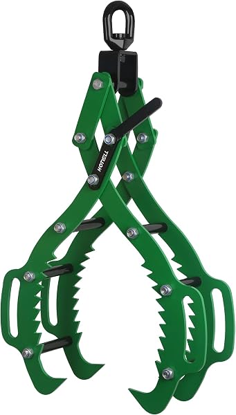 HOTYELL Log Lifting Tongs, Log Grapple Hook with Handle, Upgraded Timber Claw Hooks as Handling Tools for Dragging and L