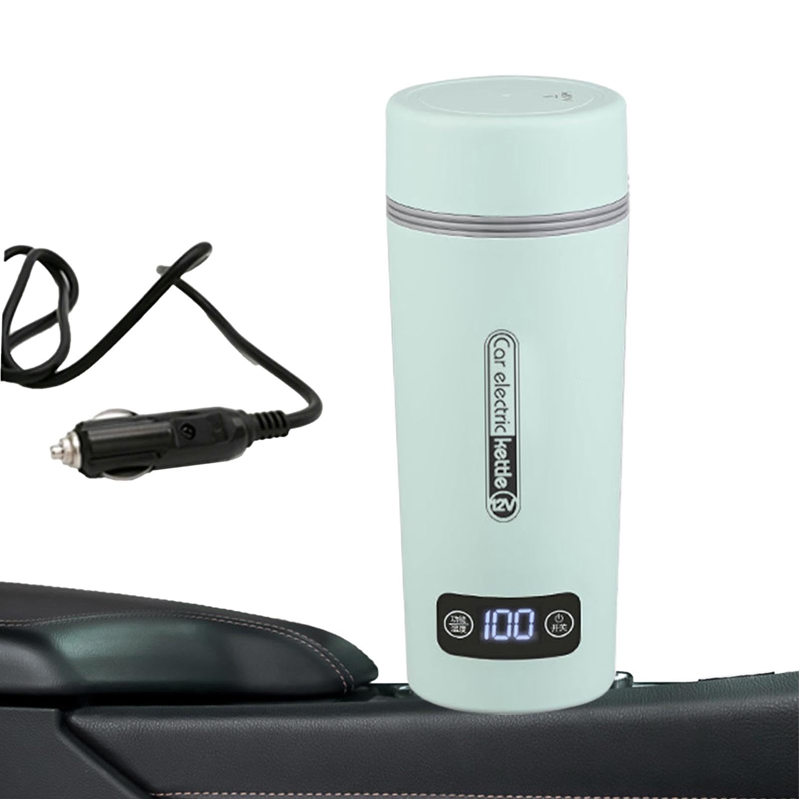 Podró?ny elektryczny kubek, elektryczny czajnik do herbaty z 4 ustawieniami temperatury, butelka wod? do samochodu, do samochodów typu sedan, SUV-ów, kamperów, ci? ?arówek, minivanów