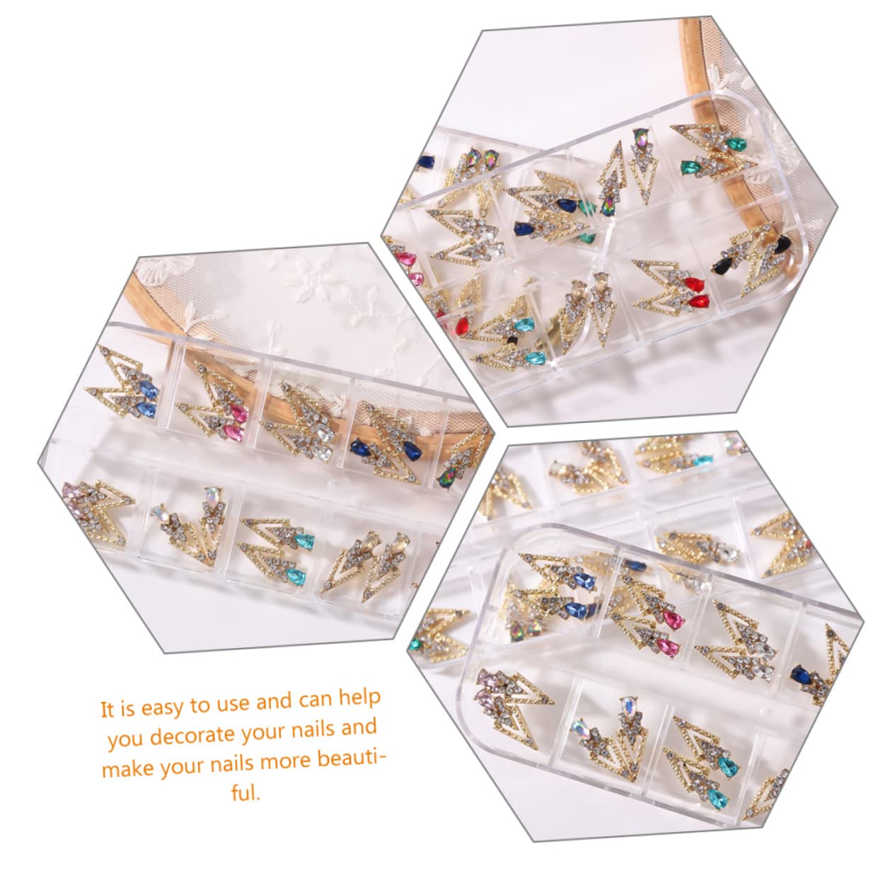 FRCOLOR 72pezzi Abbellimenti Per Unghie Charms Per Nail Art Design Decorazioni Per Unghie Della Manicure