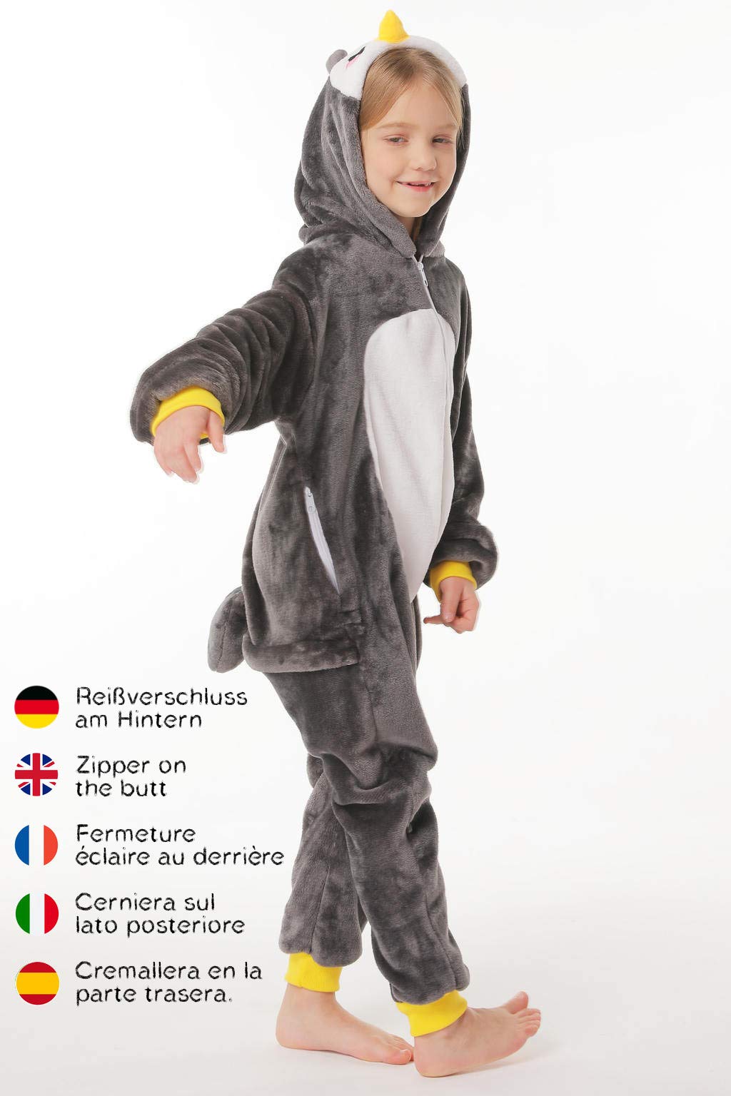 Pablo the Pingwin Onesie kombinezon kostium dla dzieci 130-150 cm czarny