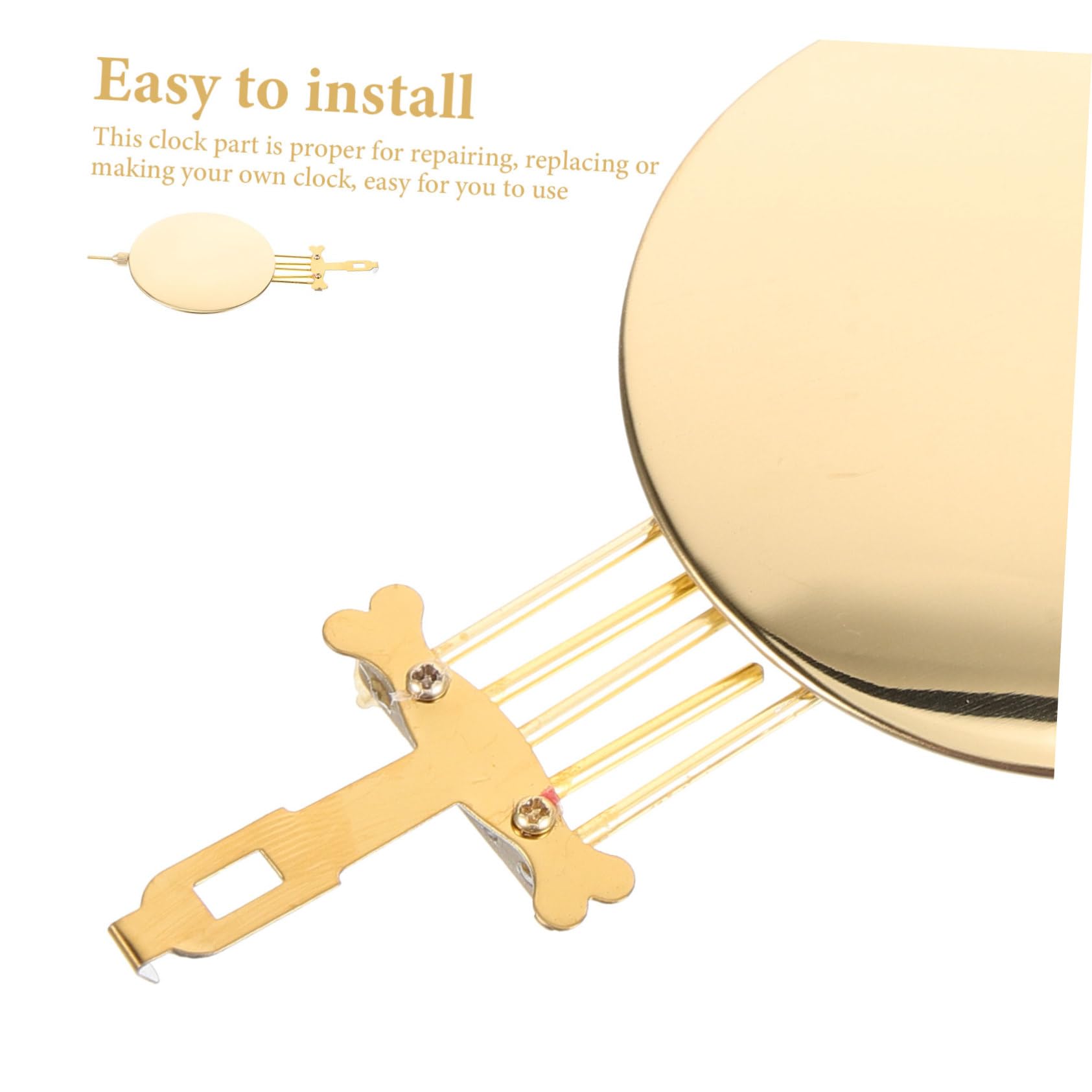 Pendule En Métal Doré Pour Horloge Murale - Pièce De Rechange Qualité Supérieure Baluue Pour Réparation Et DIY
