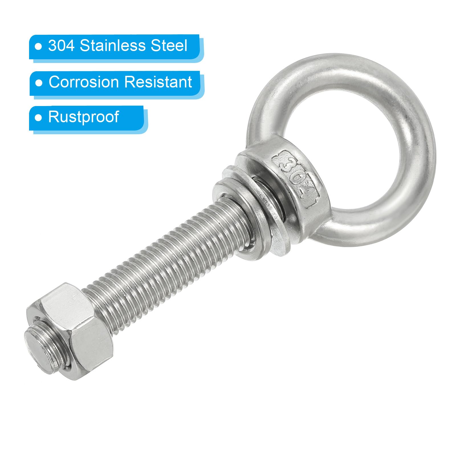 PATIKIL M16 x 80mm Lifting Shoulder Eye Bolt - Image 4