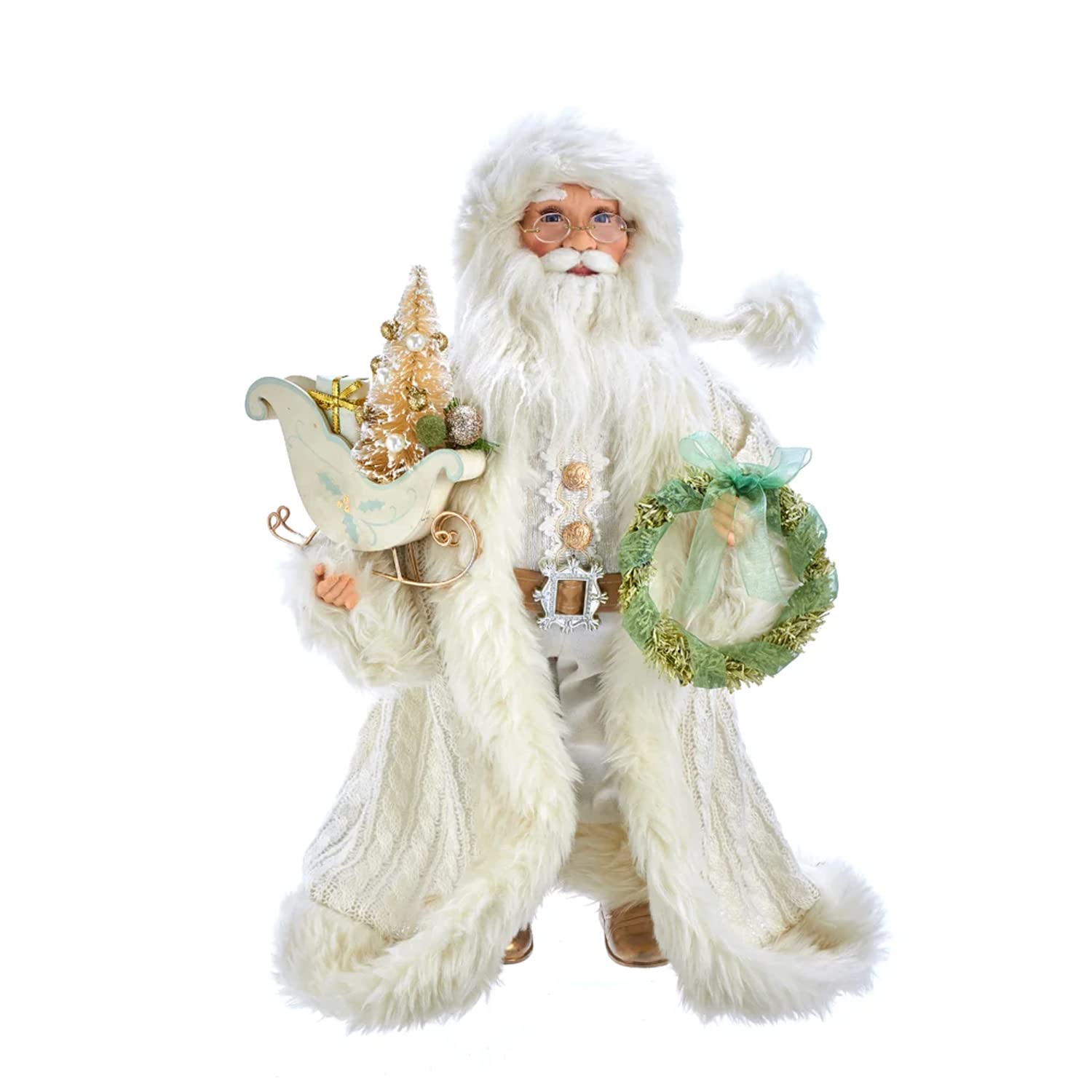 White Santa 専用 Amazon.com: Kurt S. Adler KK0061 Santa, White, 18