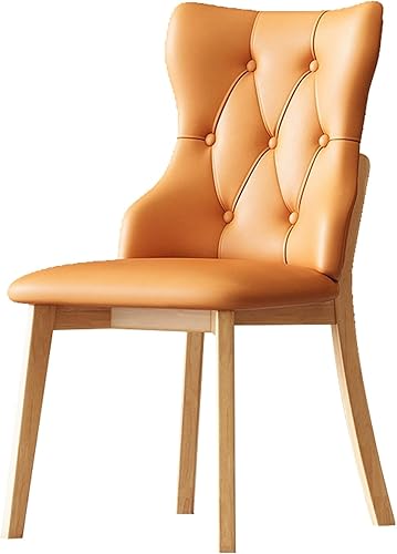 Miniatura 18 de JKGHK - Sillas de comedor, sillas de cocina tapizadas, silla de sala con respaldo y patas de madera, silla de sala de estar sin brazos para el Negro