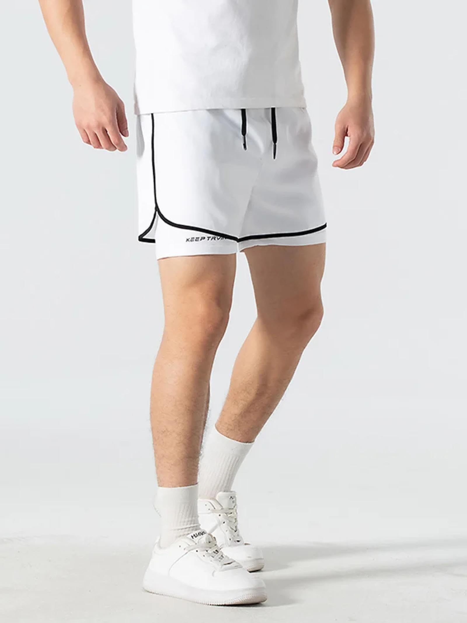 Pantaloncini Uomo Shorts Sportivi Tasche Pantaloncini Uomo Dry Sports L(30) Verde Militare