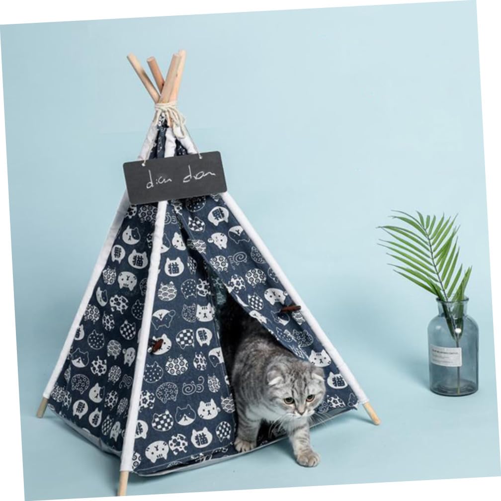 Alasum Tente pour Chien et Chat avec Coussin Amovible Tente en Toile Lavable Abri Confortable pour Animaux Espace Repos Intérieur et Extérieur Protection Contre la Lumière et Les