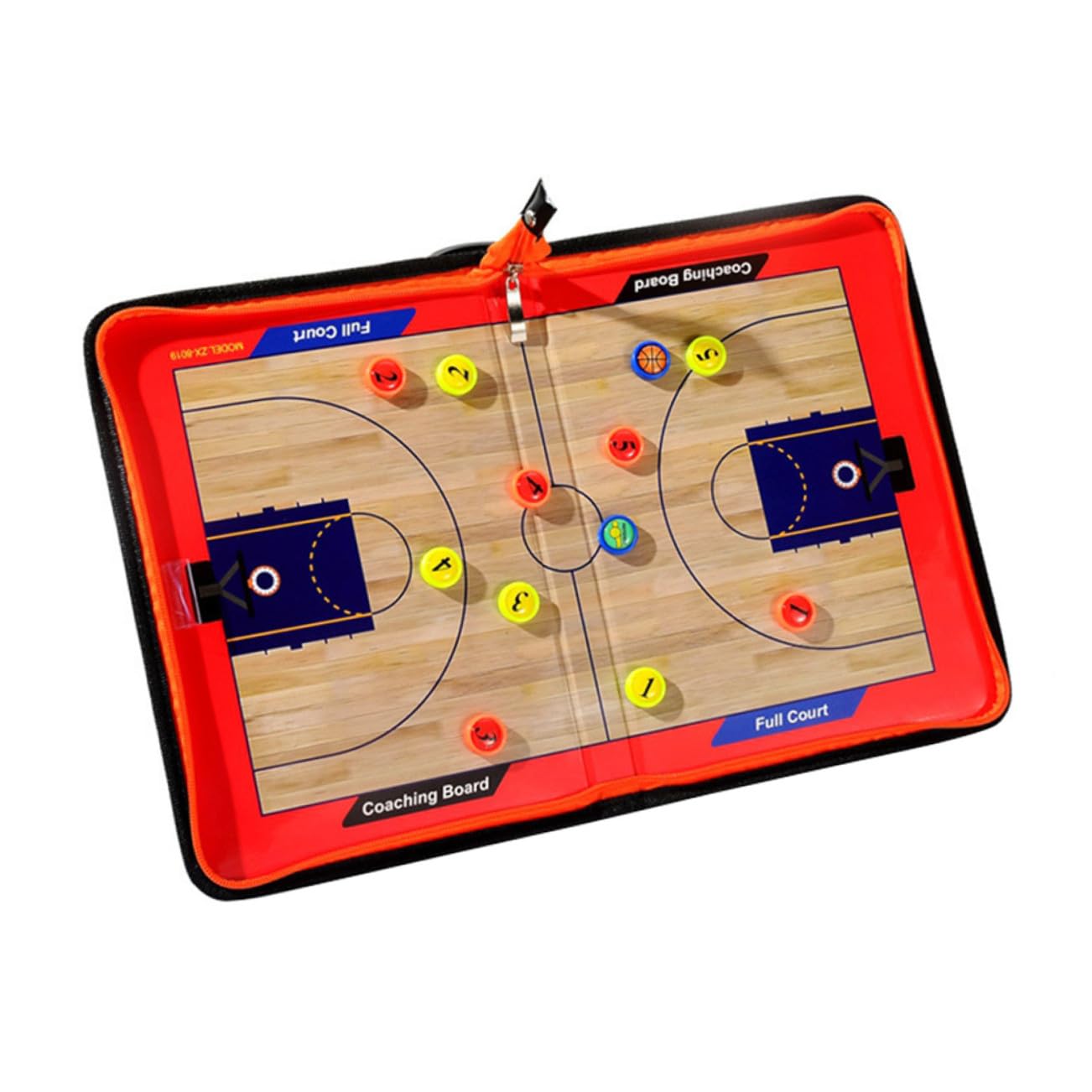 Tablero Magnético de Baloncesto de Pvc Doble Cara, Pizarra Portátil para Entrenadores Campo Colorido y Marcador Borrable, Suministros Deportivos para Competición y Formación