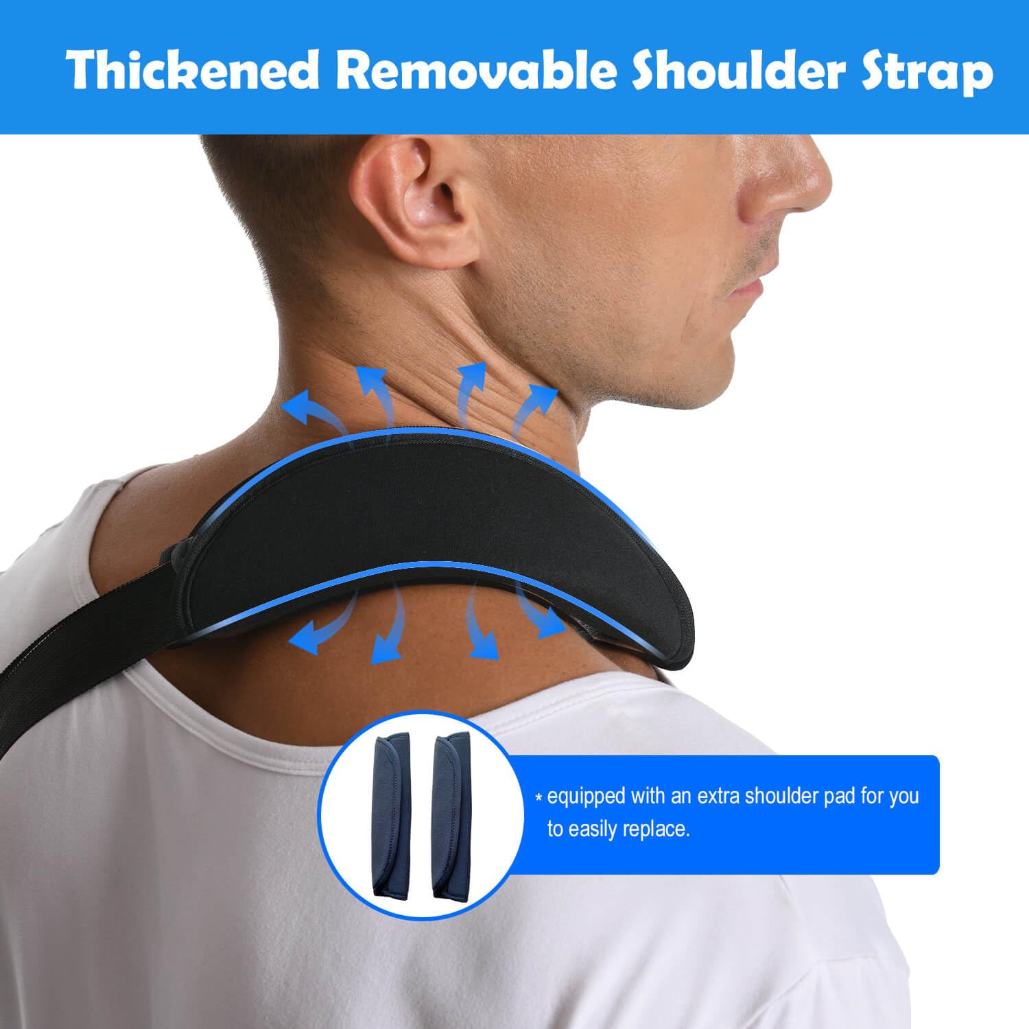 Arm Sling for Shoulder Injury with Removable Shoulder Strap, Breathable Mesh Fabric Shoulder Immobilizer for Men and Women, Medical Arm Sling for Showering Beach Use