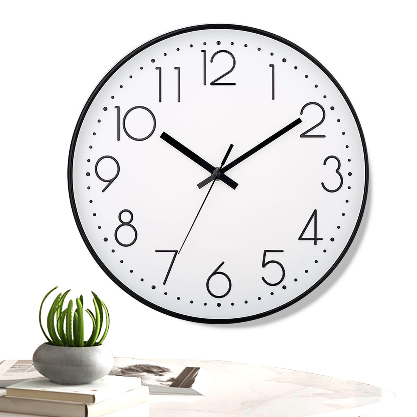 Horloge murale silencieuse pour bureau et atelier favorisant la concentration