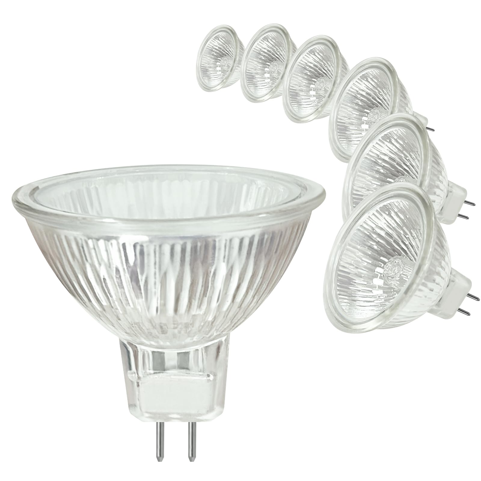 MR16 Halogen Leuchtmittel 12V 20W, CNMTCCO GU5.3 Dimmbar Warmweiß 2700K 6er Pack Warmweiß Reflektor, 36° Abstrahlwinkel, für Decken-, Einbau- & Schienenbeleuchtung