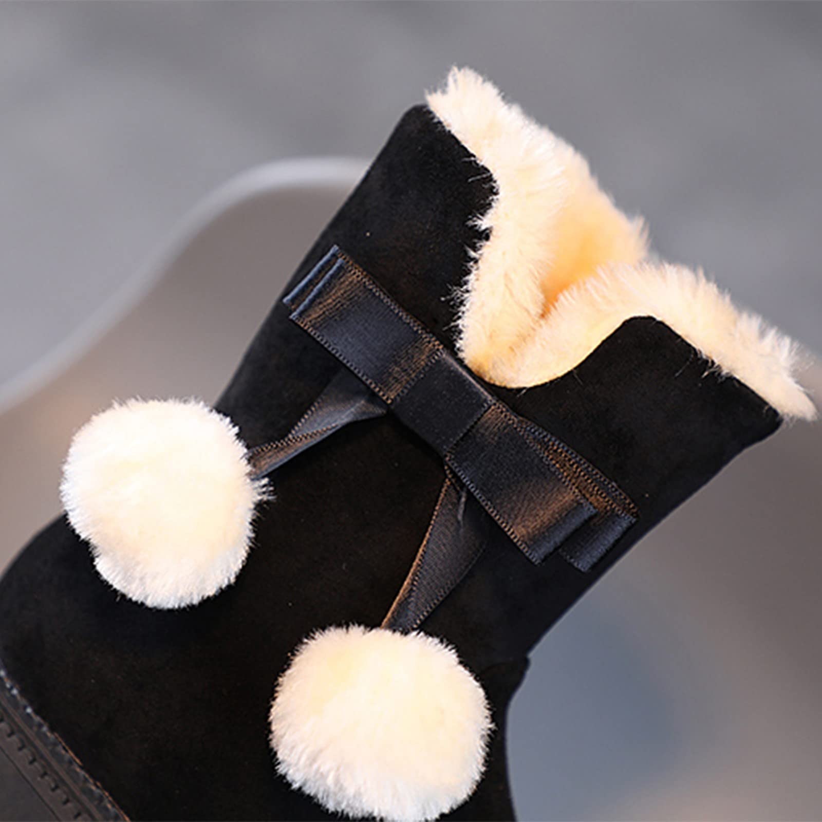 Botas de Nieve para Niñas con Suela Gruesa Antideslizante y Cierre Cremallera para Temporada Otoño Invierno