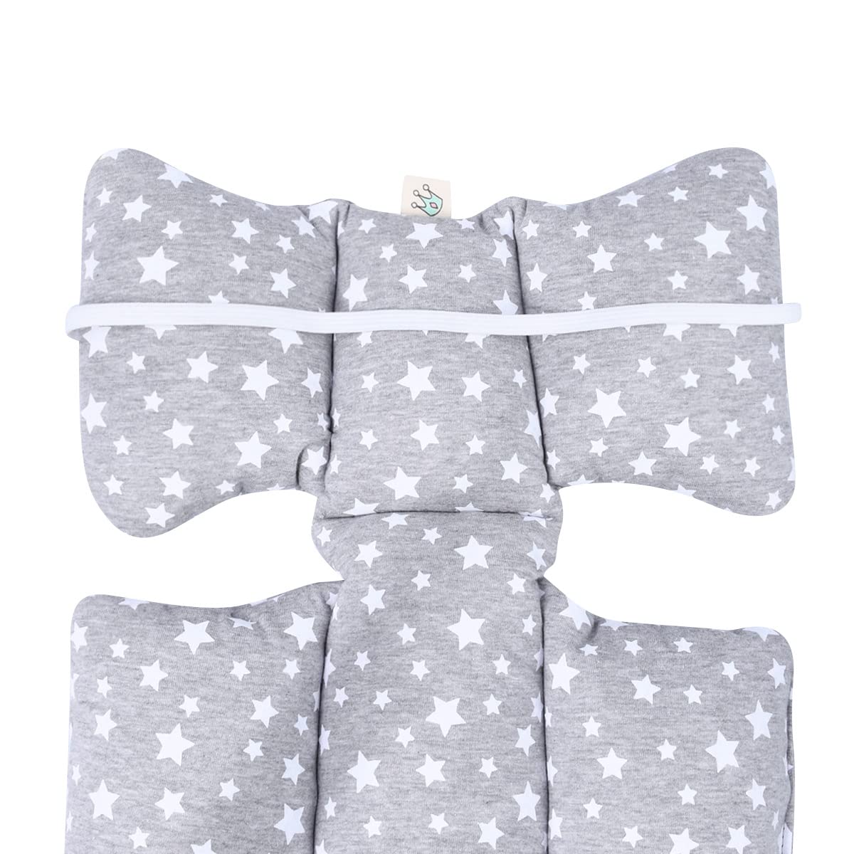 JYOKO Kids Cojín Reductor Universal para Cochecito y Silla de Paseo 100% Algodón (White Star Original)
