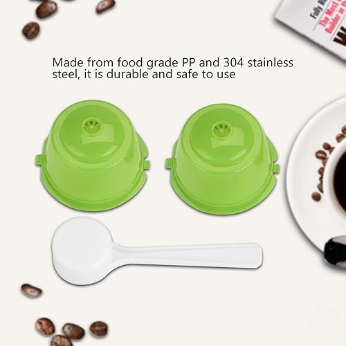 Miniatura 3 de K Cups reutilizables, juego de 5 filtros de café recargables con cuchara, cápsulas de café con filtro de malla integrado compatible con Nescafe