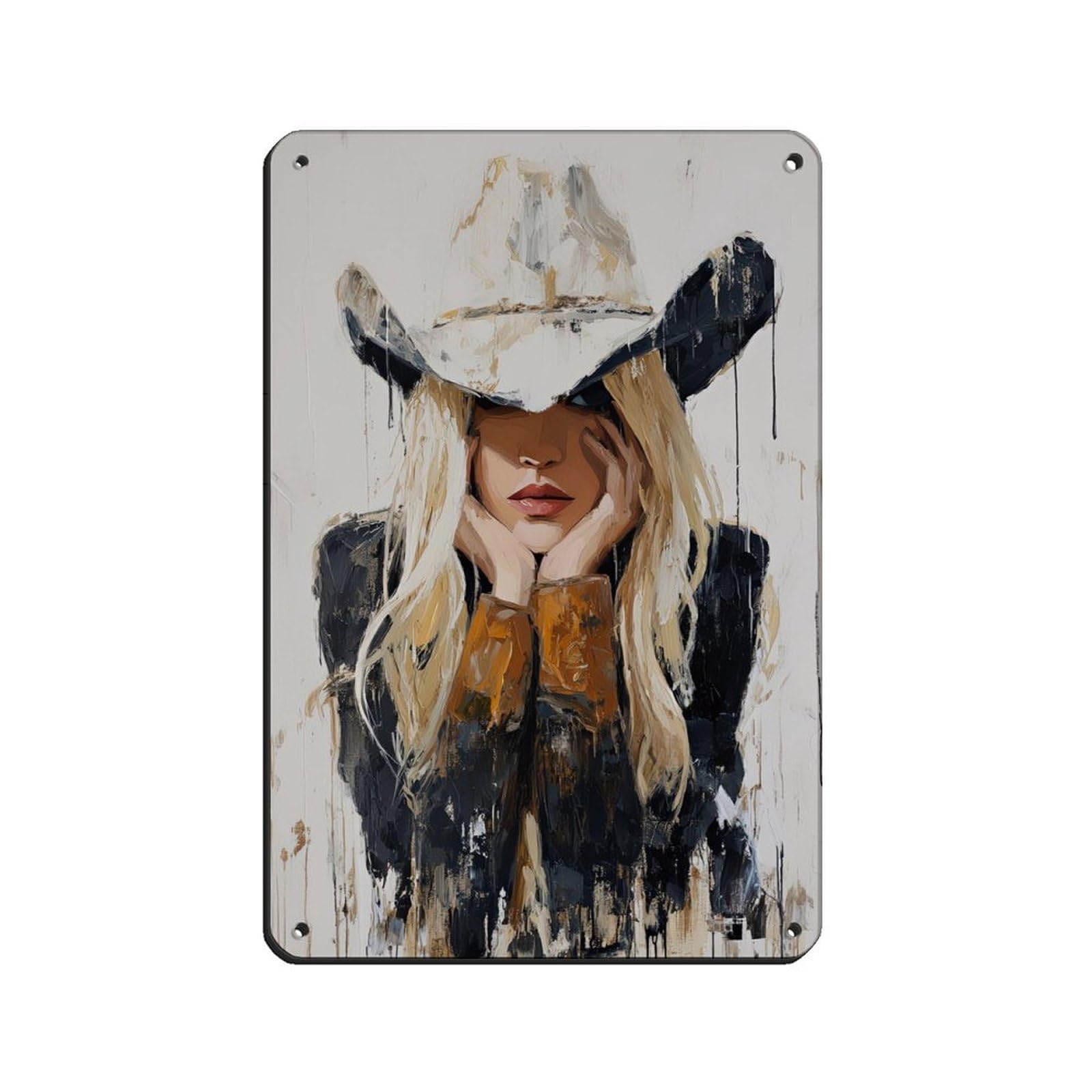 Affiche en métal vintage western pour decorer un bar une man cave ou un cafe retro