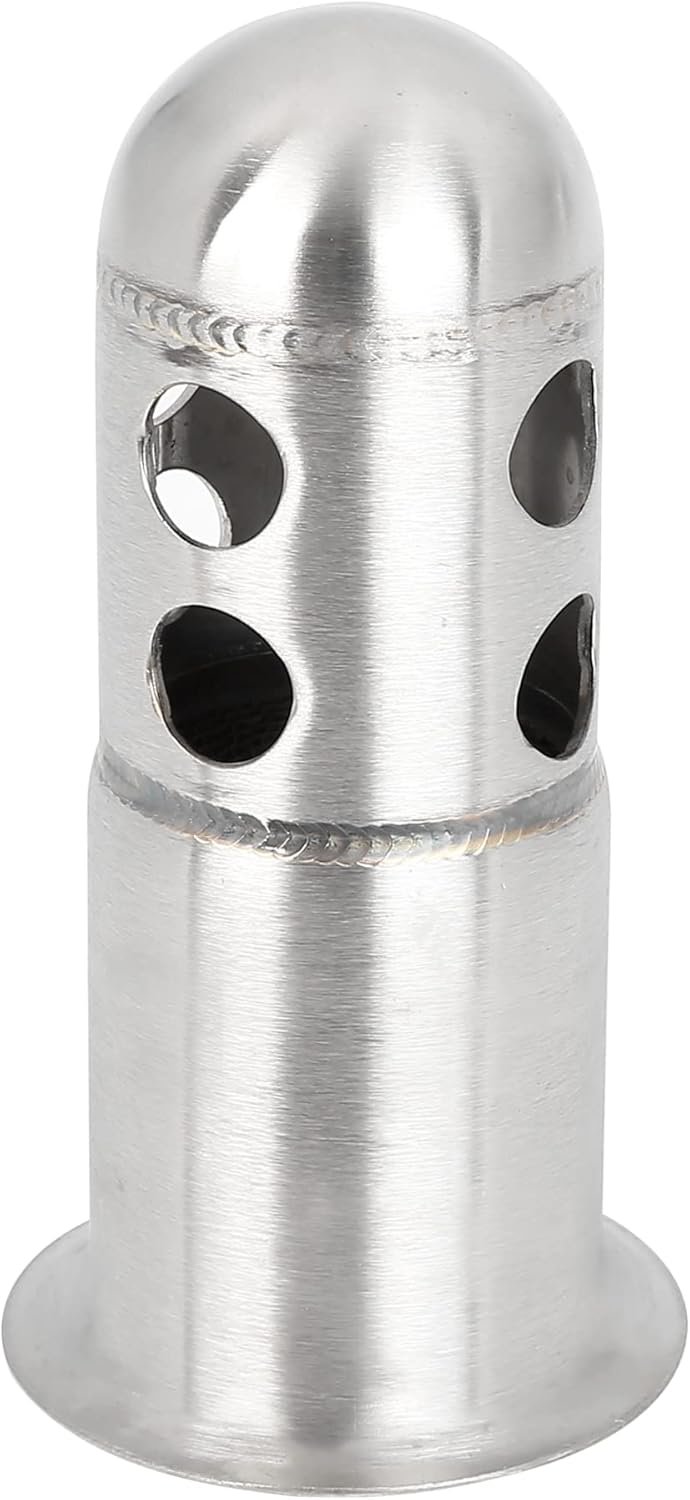 F FIERCE CYCLE 60mm Universal Motorcycle Exhaust Pipe Baffle Muffler Can Baffle Silver Tone