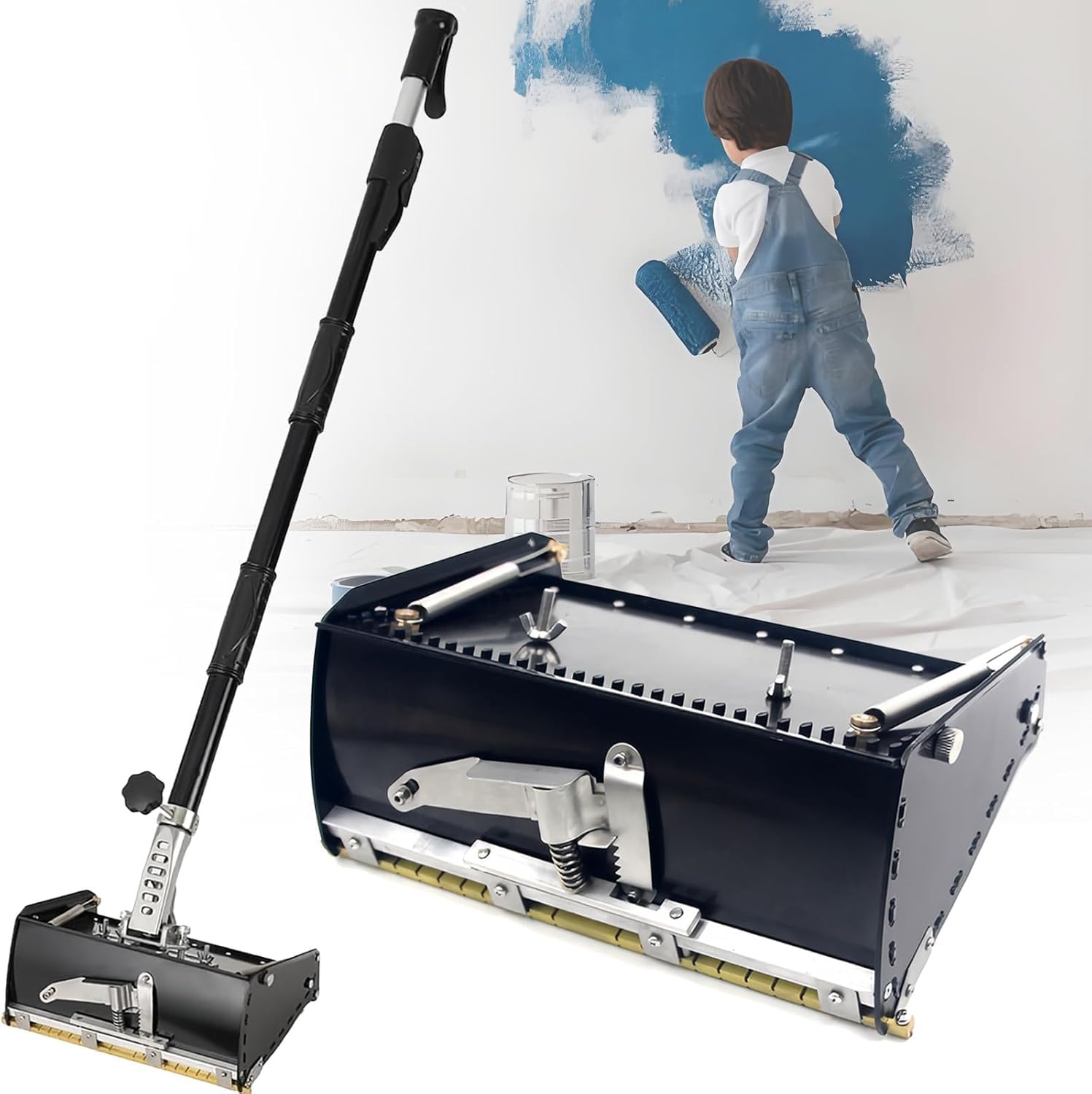 Raspador de masilla plana con mango extensible, herramienta de yeso de 10 pulgadas para acabados suaves, herramienta de enlucido duradera para bricolaje y contratistas