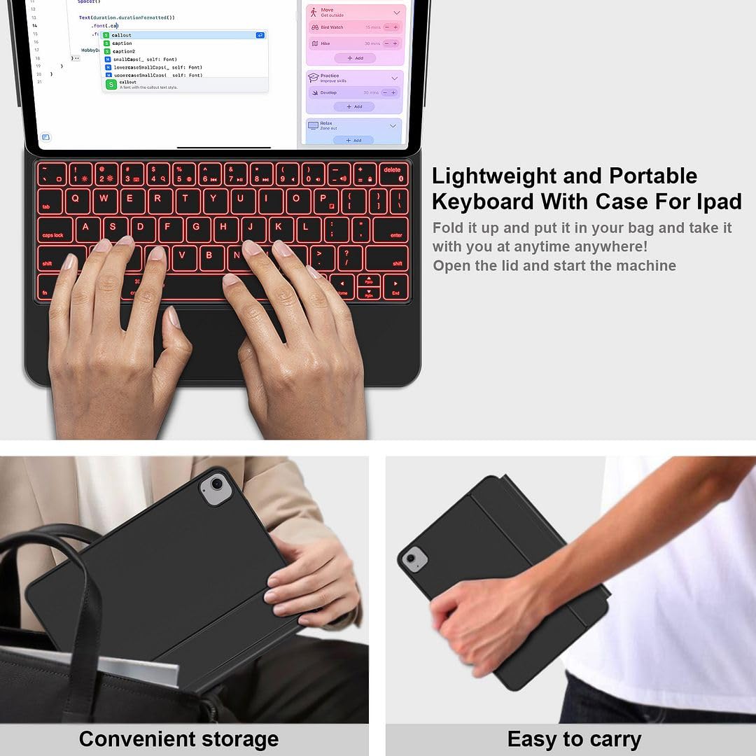 Amazon.com: Keyboard Case for iPad Air 11-inch M4/M3 / Air 5th 4th