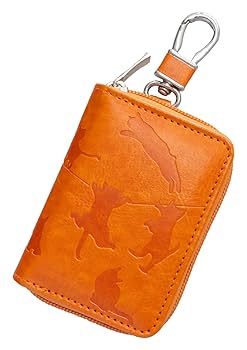 maru モノグラム オレンジ キーケース 厚い革1枚のスマートキーケース MARGOT/マルゴー オレンジ